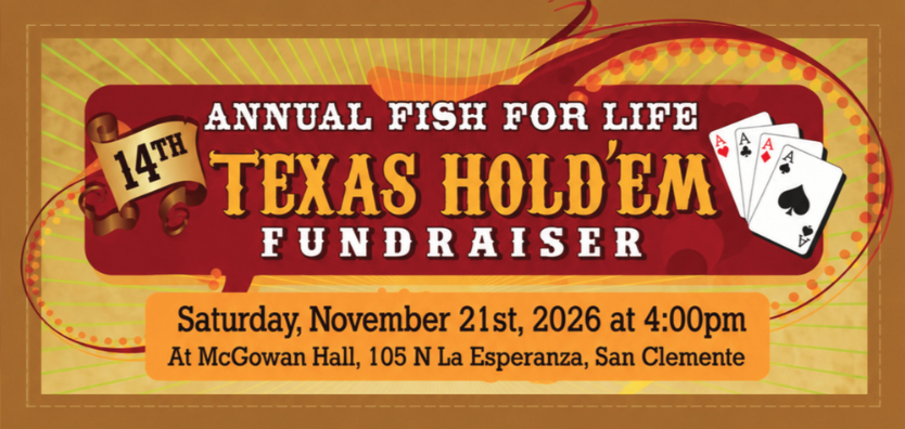 Annual Texas Holdem Tournament to Benefit Fish For Life