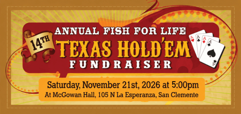 Annual Texas Holdem Tournament to Benefit Fish For Life
